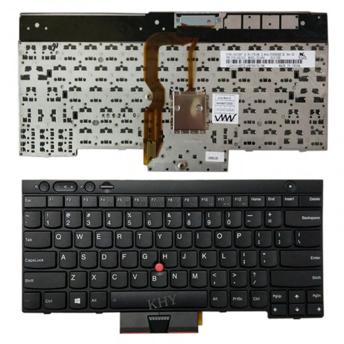 Clavier d'ordinateur portable anglais de version des USA avec des bâtons de pointage pour Lenovo IBM Thinkpad L430 / T430 / T430i / T430S, Teclado 04X1315 / 04X1201 / 04X1277 / 0C01997 SH87691988-05
