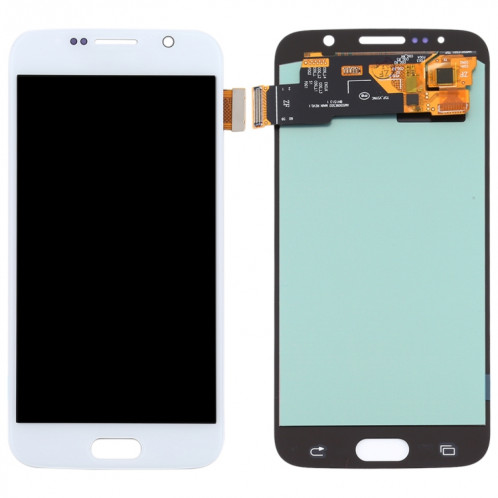 Écran LCD OLED pour Samsung Galaxy S6 avec assemblage complet du numériseur (Blanc) SH76WL136-06