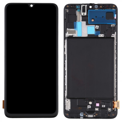 Écran LCD TFT pour Samsung Galaxy A70 Assemblage complet du numériseur avec cadre, ne prenant pas en charge l'identification des empreintes digitales (Noir) SH735B0-06