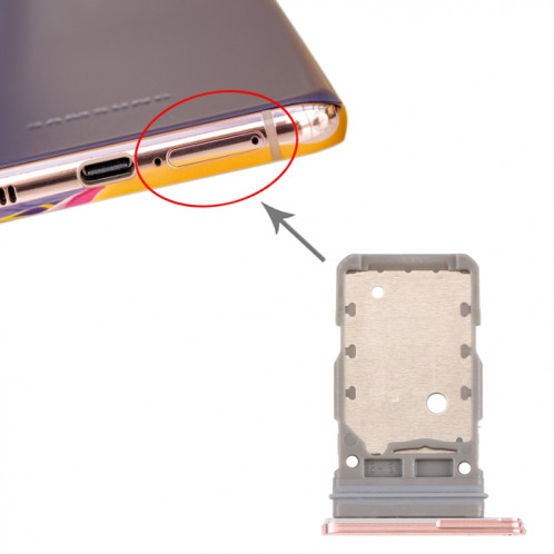 Pour Samsung Galaxy S21 / S21+ / S21 Ultra Plateau de carte SIM + Plateau de carte SIM (Rose) SH612F405-04