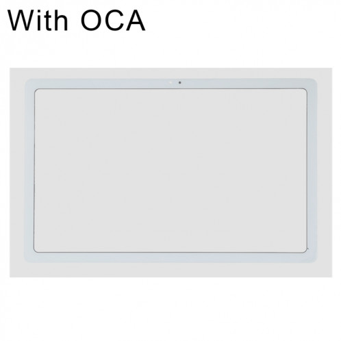Pour Samsung Galaxy Tab A7 10.4 (2020) SM-T500/T505 Lentille extérieure en verre d'écran avant avec adhésif optiquement transparent OCA (blanc) SH948W632-06