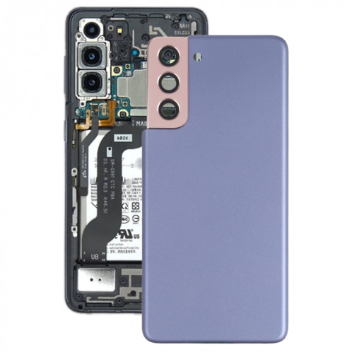 Couverture arrière de la batterie avec couvercle de la lentille de caméra pour Samsung Galaxy S21 5G (violet) SH66PL483-06