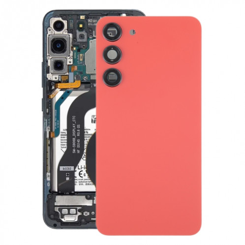 Pour Samsung Galaxy S23 + SM-S916B Couvercle arrière de batterie en verre OEM avec couvercle d'objectif d'appareil photo (rouge) SH64RL1864-06