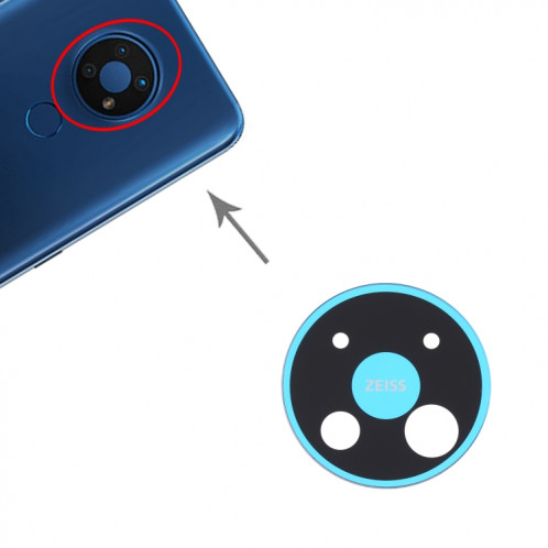 Couvercle d'objectif de caméra 10 PCS pour Nokia C5 Endi (Bleu) SH985L47-04