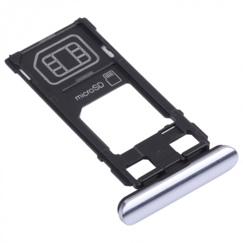 Plateau de carte SIM + plateau de cartes Micro SD pour Sony Xperia 1 / Xperia XZ4 (gris) SH477H33-04