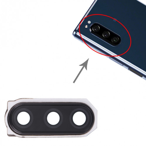 Couverture de l'objectif de caméra pour Sony Xperia 5 (noir) SH487B1443-04