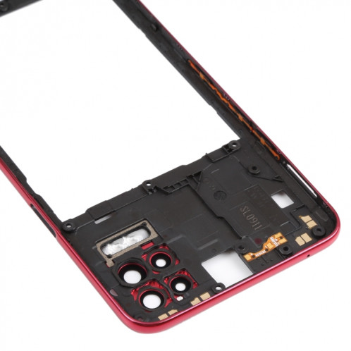 Plaque de lunette de cadre moyen pour LG Q52 / K62 (rouge) SH085R1190-06