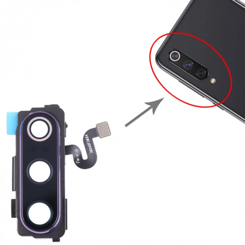 Pour Xiaomi Mi 9 Cache d'objectif d'appareil photo d'origine (violet) SH879P585-04