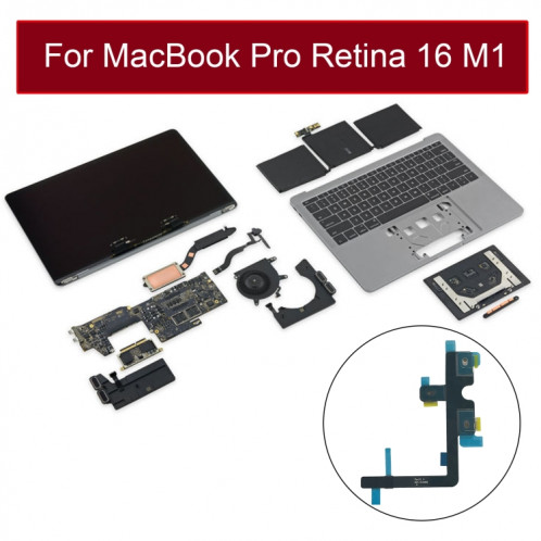 Câble Flex Microphone pour MacBook Pro 16 pouces M1 A2485 EMC3651 2021 SH965828-04
