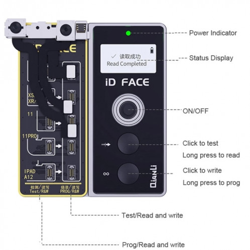 Détecteur de réparation de projecteur de points Qianli iD FACE pour iPhone XS Max SQ0207590-012