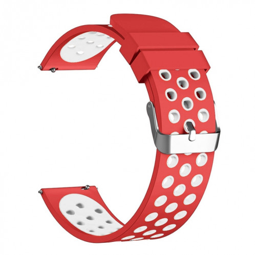 Pour Fossil Gen 5 Carlyle / Julianna / Garrett / Carlyle HR Bracelet de montre en silicone bicolore (rouge) SH101B1944-06