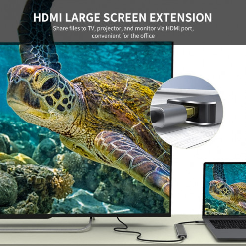 ENKAY Hat-Prince 5 en 1 Type-C Hub Convertisseur HDMI 4K Station d'accueil Adaptateur USB 3.0 SE063122-05