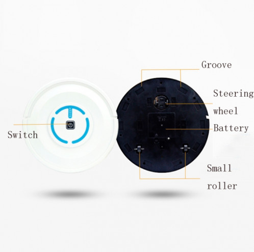 Nettoyeur domestique paresseux de mini robot de balayage intelligent, spécification: Version de batterie (blanc) SH602B292-06
