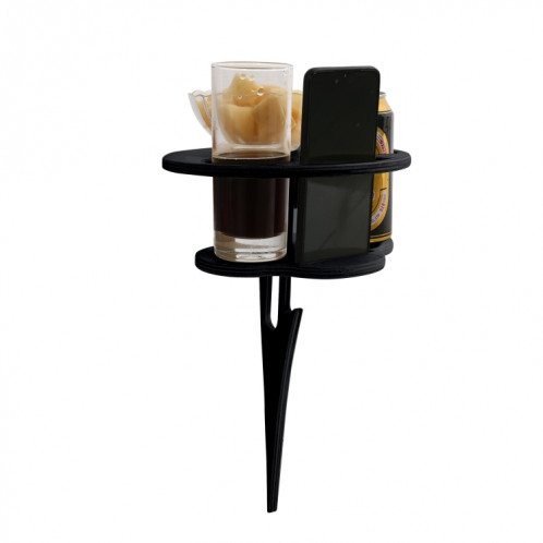 Table à vin pliante portable en plein air Table de plage extérieure, couleur: double couche noire SH7103542-07