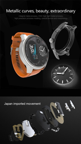 Montre intelligente à double affichage T3 pour homme IP68 Bracelet de remise en forme étanche 15 jours en veille Business Smartwatch Tracker d'activité (noir) SH001A815-013