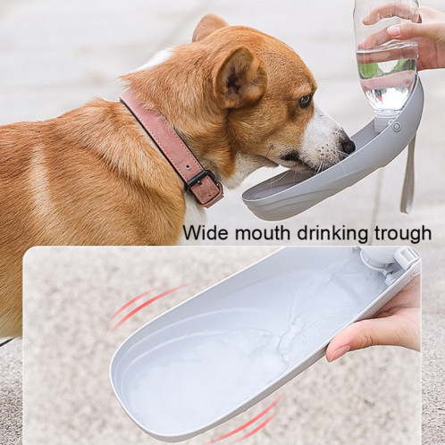 Dog Go Out Bouteille d'eau Fontaine d'eau pour animaux de compagnie Tasse d'eau portable pliable (Bleu) SH201A1293-06