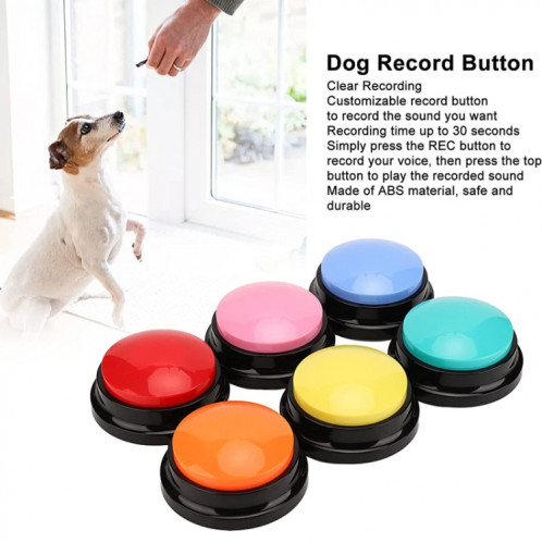 Pet Communication Button Dog Vocal Box Enregistrement Vocalizer, Style: Modèle d'enregistrement (Lake Blue) SH401J496-07