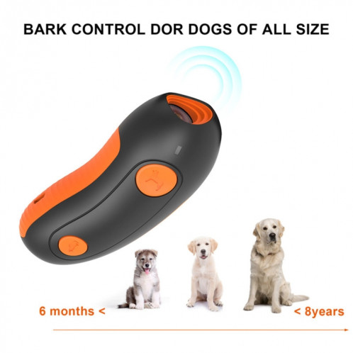 Ultrasonic Pet Trainer Handheld Sonic Dog Repeller Dresseur de chien électronique portable (Orange) SH801A663-07