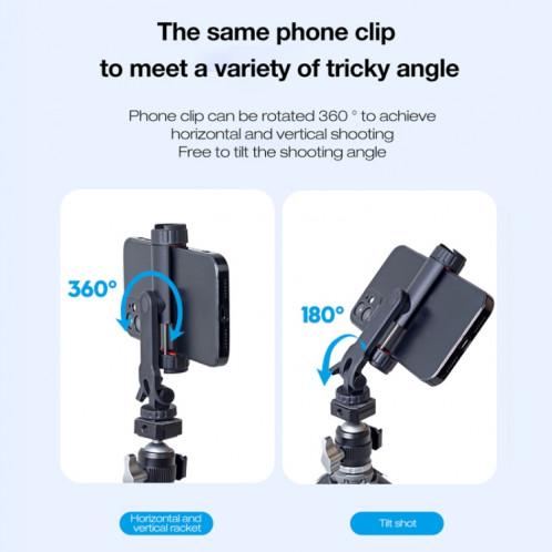 Cimapro Swivel Cold Boot Camera Support de montage pour téléphone Trépied externe (Blanc) SC901B678-09