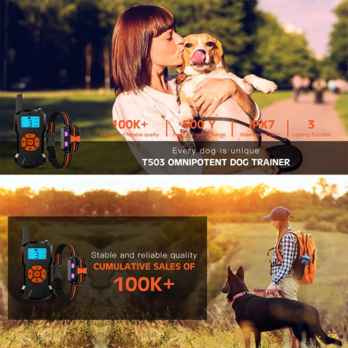 Dispositif de dressage de chien télécommandé électronique Collier de choc de dressage pour animaux de compagnie, spécification: pour un chien SH2401502-07