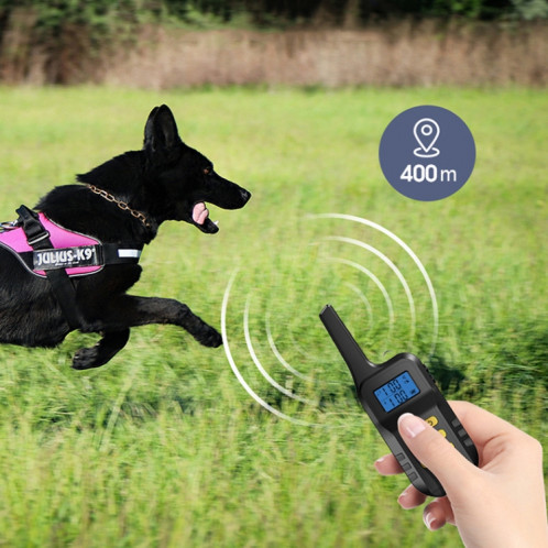 Dispositif de dressage de chien Collier électronique de dressage de chien avec bouchon anti-aboiement automatique, style: pour deux chiens (rouge) SH802A94-07