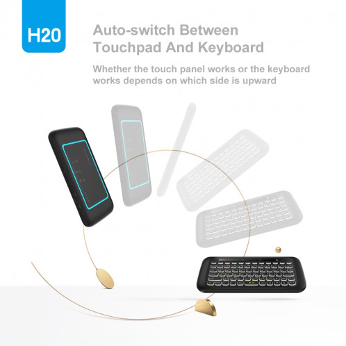 H20 2,4 GHz Mini Smart Touch Multi-Touch Clavier Sans Fil SH56161696-08