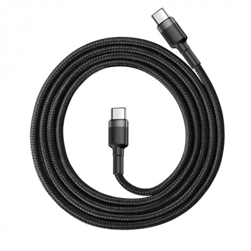 Câble de charge Flash USB-C / Type-C PD 2.0 60W Baseus CATKLF-GG1 Cafule Series, longueur du câble: 1 m SB13AA1234-010