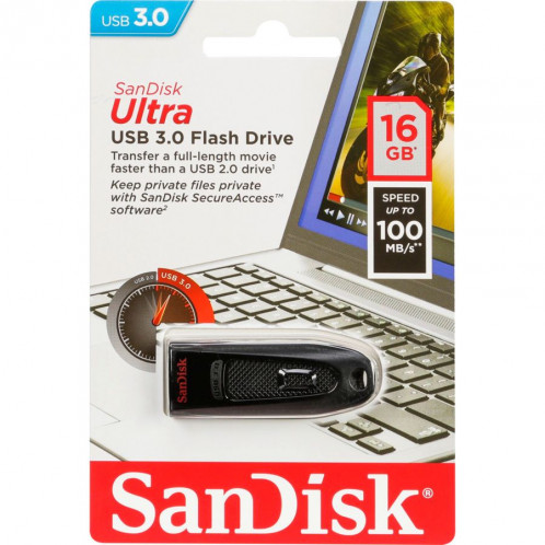 SanDisk Ultra USB 3.0 16GB up to 100MB/s SDCZ48-016G-U46 722073-05