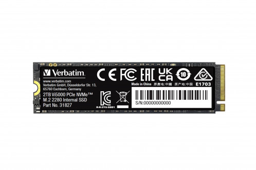 Verbatim Vi5000 M.2 SSD 2TB PCIe4 NVMe 31827 828725-06