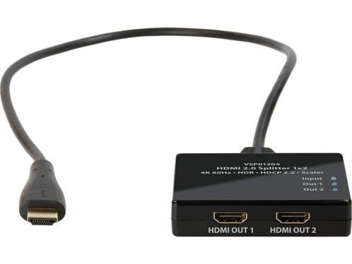 Splitter HDMI 2.0 4K 60 Hz 1x2 (1 entrée, 2 sorties) HDMMWY0102-01