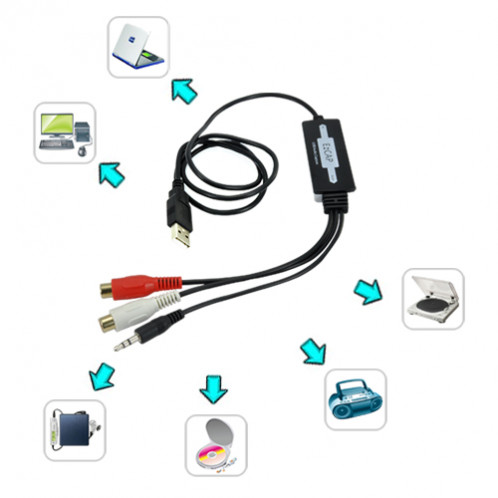 Clé USB capture audio PC CUSBCAPCMAC01-08