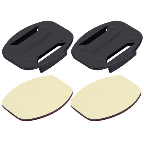 PULUZ 2 supports de surface plate + 2 autocollants adhésifs pour GoPro HERO5 / 4/3 + / 3/2/1 SPPU123-06
