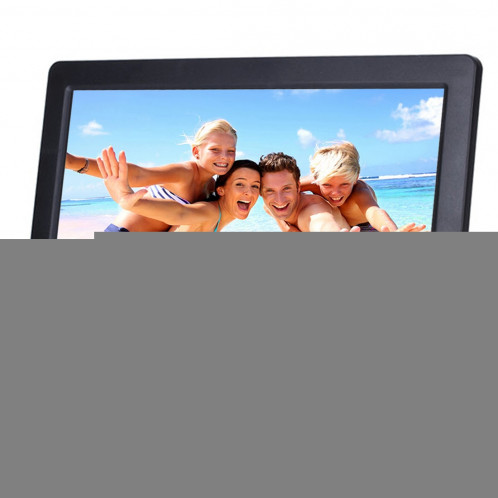 Cadre photo numérique grand écran 10,1 pouces HD avec support et télécommande, Allwinner E200, Réveil / Lecteur MP3 / MP4 / Film (Noir) SC560B4-08