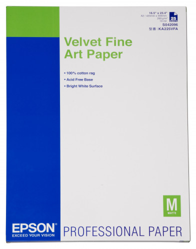 Epson Velvet Fine Art papier A2 25 feuilles, 260g S 042096 659890-04