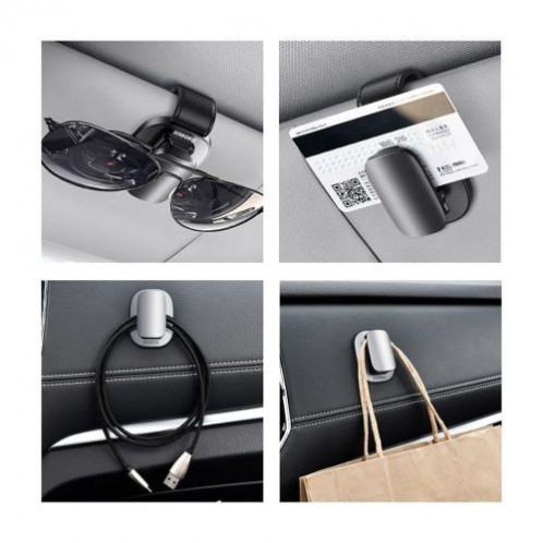 Baseus Car Tool Platinum Vehicle eyewear clip (Clamping type) Silver (ACYJN-B0S) DA420103-021