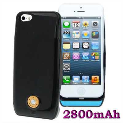 Coque batterie externe de 2800mAh pour iPhone 5 Noir CBE2800IP02-00