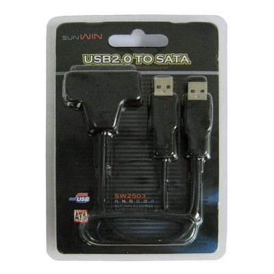 Câble USB 2.0 vers Serial ATA HDD + Boitier 2.5 pouces HDD CUSBSATA01-00
