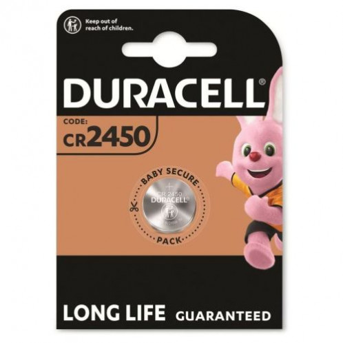 Duracell Battery (CR2450) Button Lithium (1 battery / blister) 3V DU139116-31