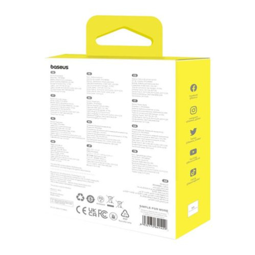 Baseus Power Bank Magnetic Mini (MagSafe Compatible), 20W, 6000 mAh, with Type-C Cable, 0.30m, White EU (P10059002223-00) DA1160878-32