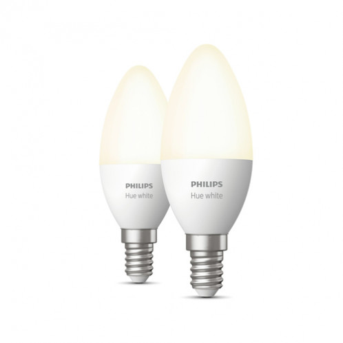 Philips Hue LED lampe E14 lot de 2, 5,5W 470lm blanc 840919-33