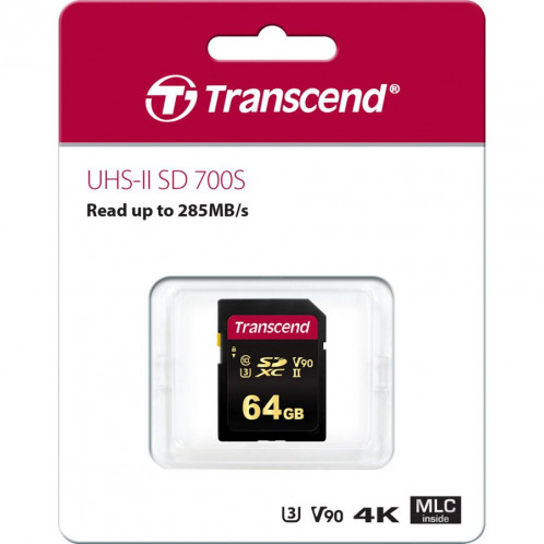 Transcend SDXC 700S 64GB Class 10 UHS-II U3 V90 397672-33