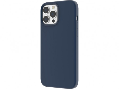 Coque iPhone 13 Pro Max silicone magnétique (comp MagSafe) Bleu marine Novodio IPXNVO0245-33