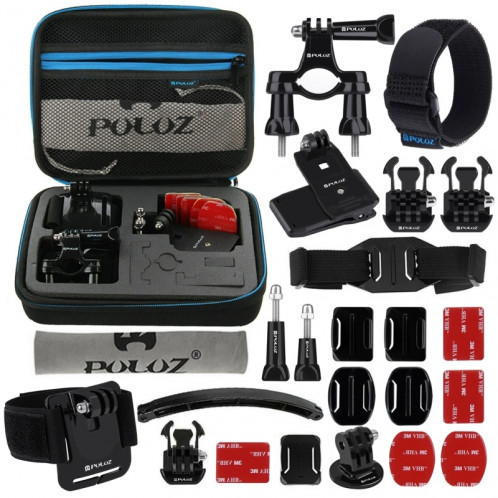 PULUZ 24 en 1 Accessoires de montage pour vélo Kit combiné avec étui EVA pour GoPro HERO5 /4 Session /4 /3+ /3 /2 /1 SPKT120-38