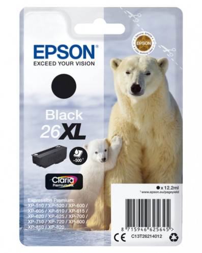 Epson XL noir Claria Premium T 262 T 2621 267927-33