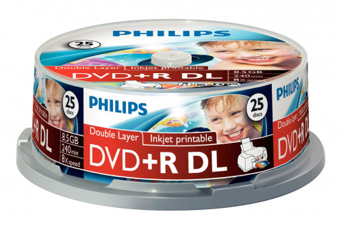 1x25 Philips DVD+R 8,5GB DL 8x IW SP 513543-32