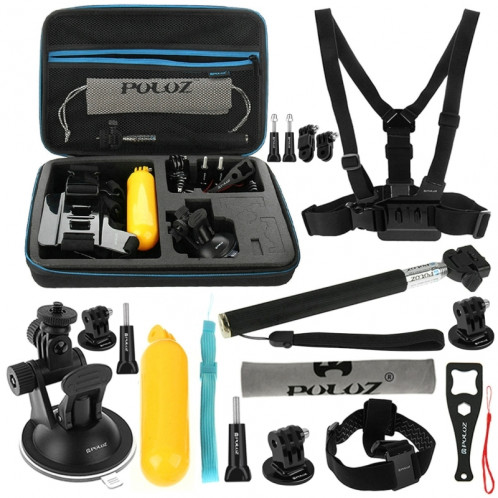 PULUZ 20 en 1 kit combiné d'accessoires avec étui EVA pour GoPro HERO5 /4 Session /4 /3+ /3 /2 /1 SPKT117-38