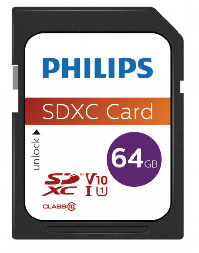 Philips SDXC Card 64GB Class 10 UHS-I U1 512374-32