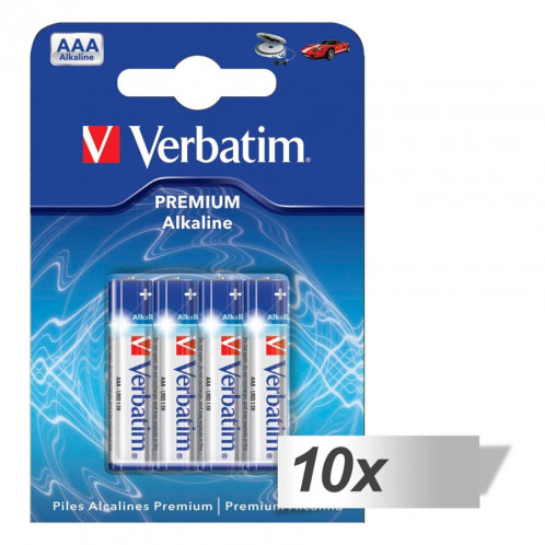 10x4 Verbatim Alkaline Batterie Micro AAA LR 03 49920 497674-32