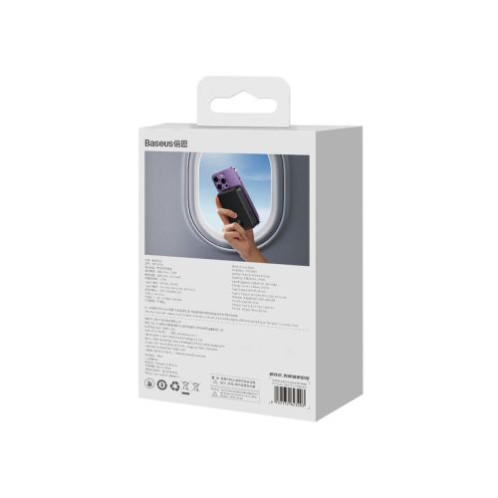 Baseus Power Bank Magnetic Mini (MagSafe Compatible), 20W, 10000 mAh, with Type-C Cable, 0.30m, Black EU (PPCX150001) DA3587516-32