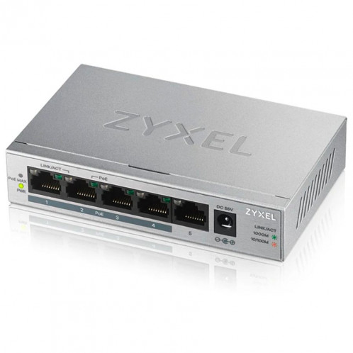 Zyxel GS1005-HP 5-Port Desktop PoE+ Switch 788216-34